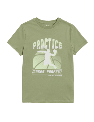 

Boys M&S Collection Pure Cotton Basketball T-Shirt (6-16 Yrs) - Multi, Multi