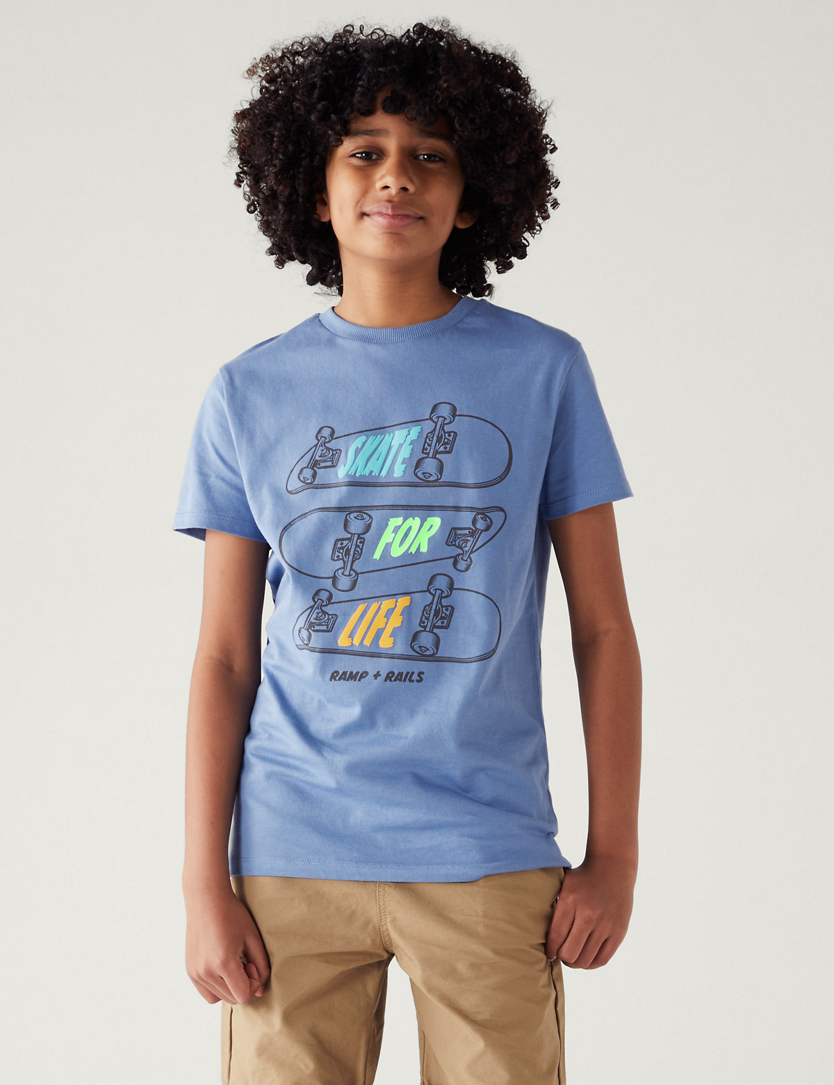 Pure Cotton Skate Print T-Shirt