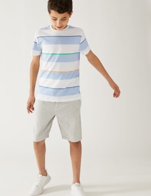 

Boys M&S Collection Pure Cotton Striped T-Shirt (6-16 Yrs) - Pale Blue Mix, Pale Blue Mix