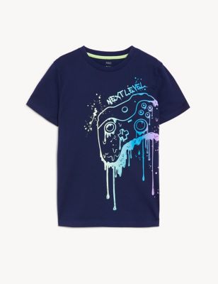 Pure Cotton Game Console T-Shirt (6-16 Yrs)