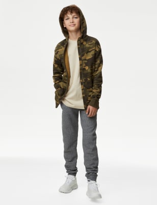 

Boys,Unisex,Girls M&S Collection Cotton Rich Camouflage Zip Hoodie (6-16 Yrs) - Khaki Mix, Khaki Mix