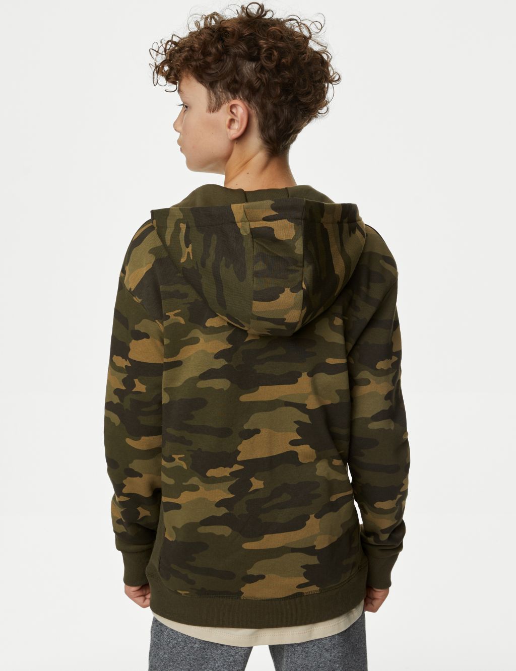 Cotton Rich Camouflage Zip Hoodie (6-16 Yrs) image 4