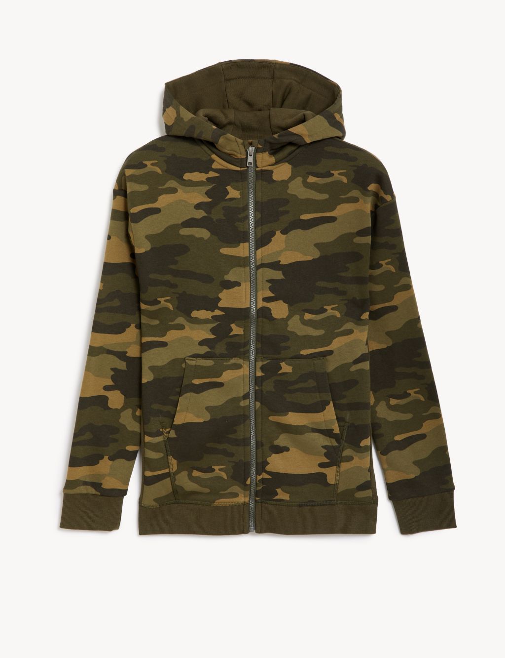 Cotton Rich Camouflage Zip Hoodie (6-16 Yrs) image 2