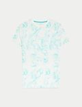 Pure Cotton Marble Print T-Shirt (6-16 Yrs)