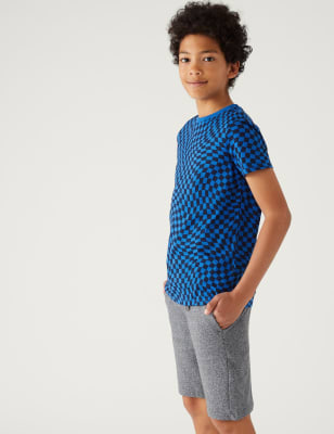 Pure Cotton Checked T-Shirt