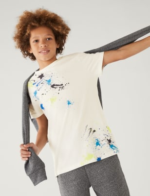 Pure Cotton Paint Splat T-Shirt