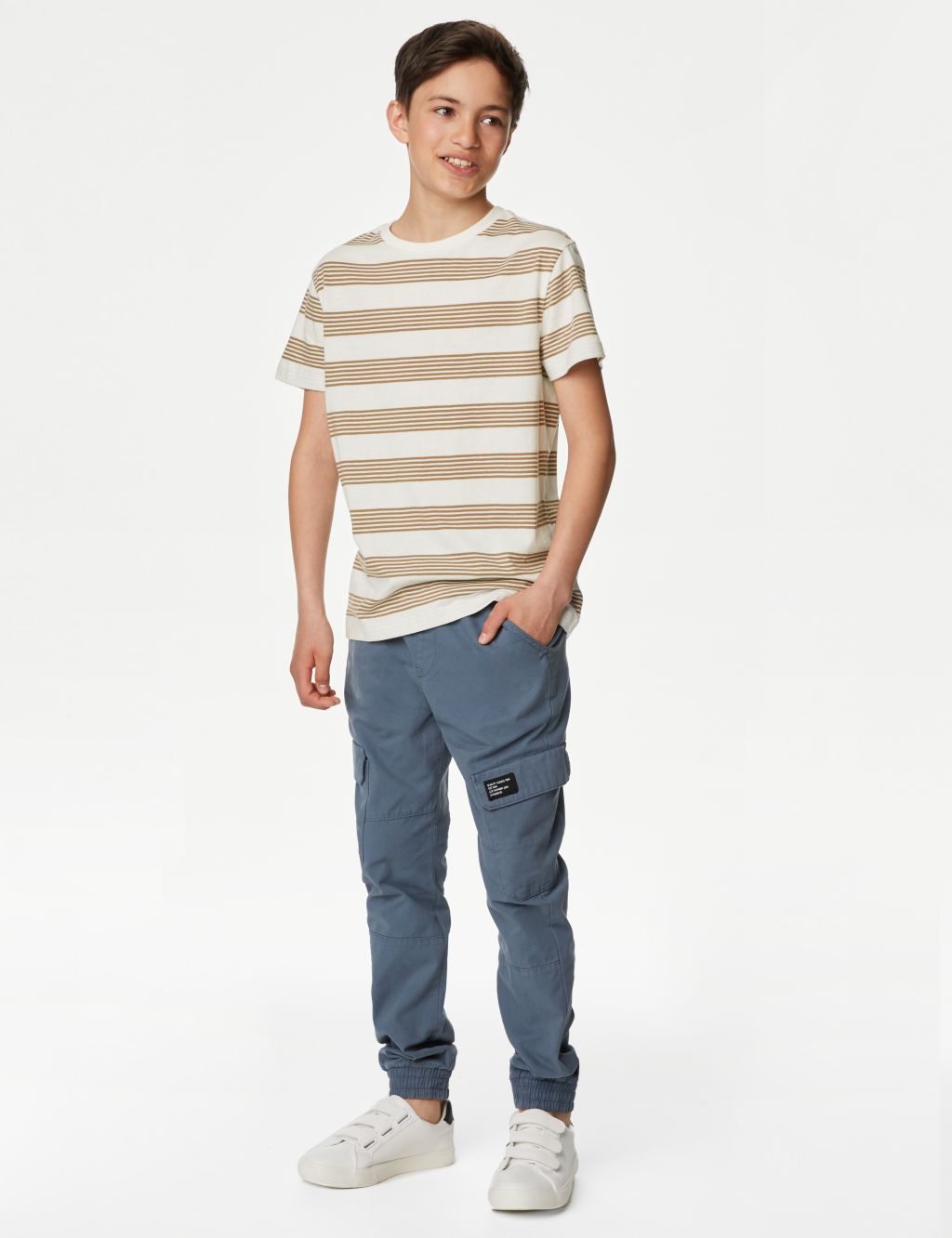 Pure Cotton Striped T-Shirt (6-16 Yrs) image 1