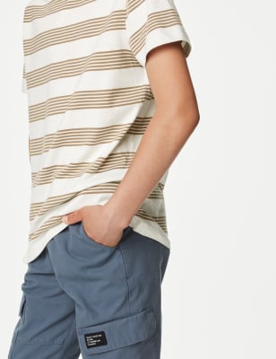 Pure Cotton Striped T-Shirt