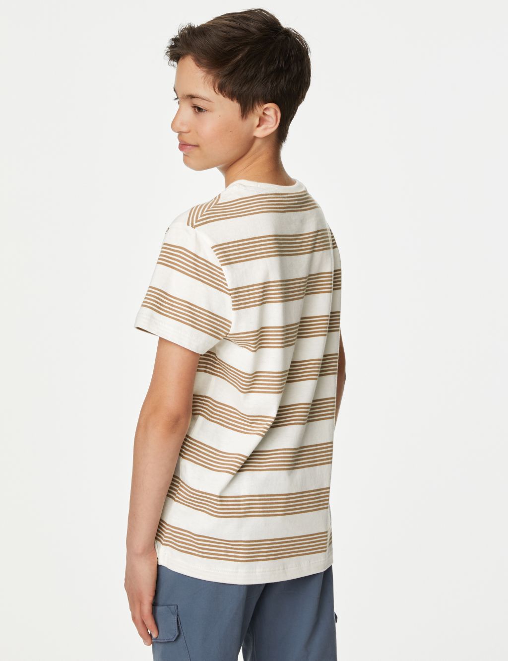 Pure Cotton Striped T-Shirt (6-16 Yrs) image 3