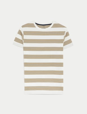 Pure Cotton Striped T-Shirt