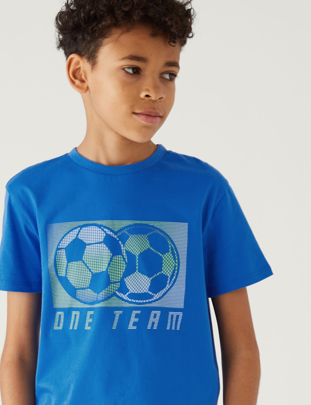 Pure Cotton Football T-Shirt (6-16 Yrs) image 2