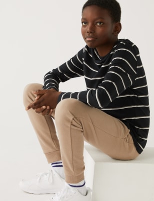 

M&S Collection Top 100% algodón de rayas (6-16 años) - Black Mix, Black Mix
