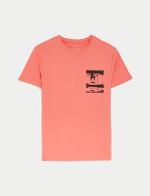 

Boys M&S Collection Pure Cotton Skater Print T-Shirt (6-16 Yrs) - Sunblush, Sunblush