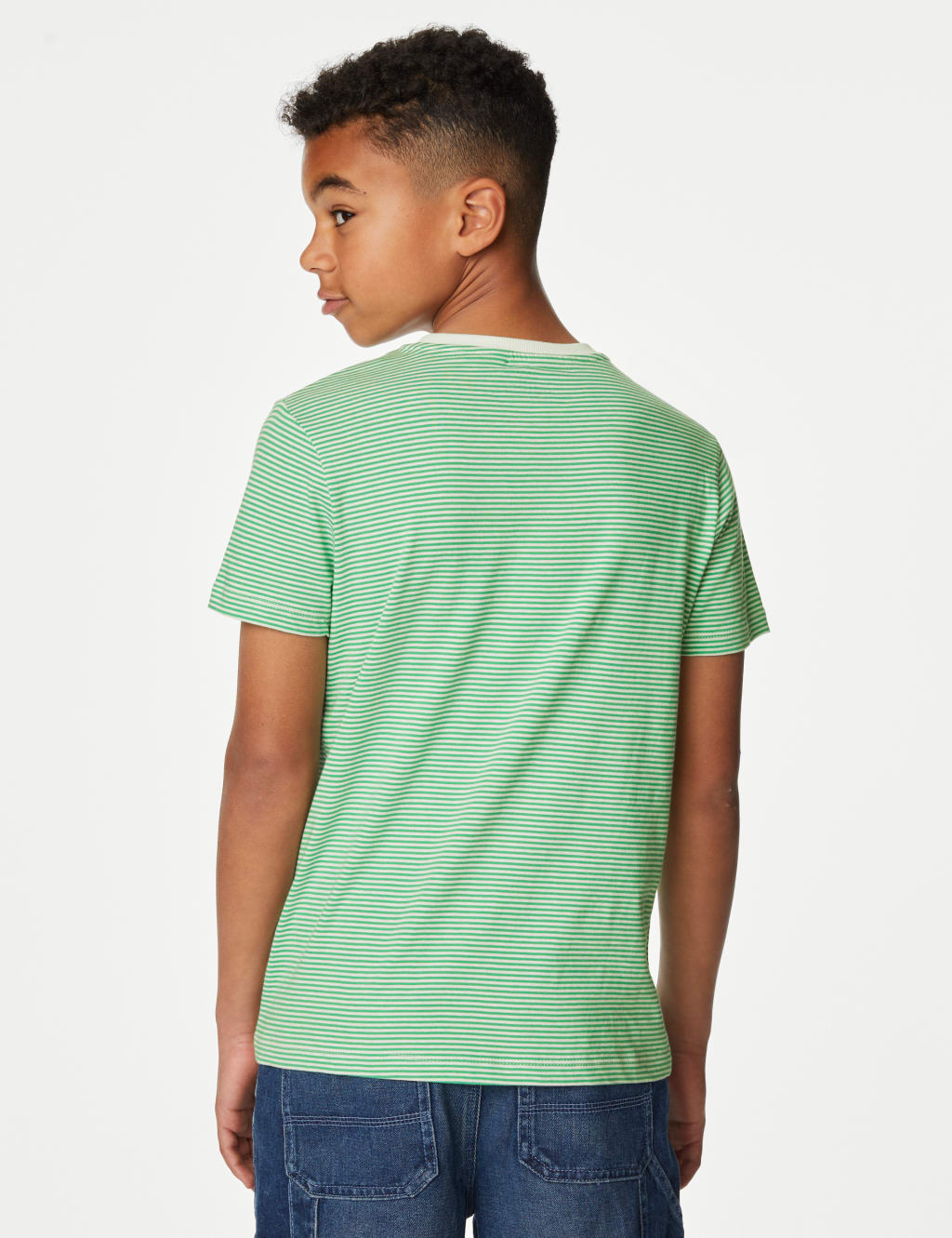 3pk Pure Cotton Striped T-Shirts (6-16 Yrs ) image 2