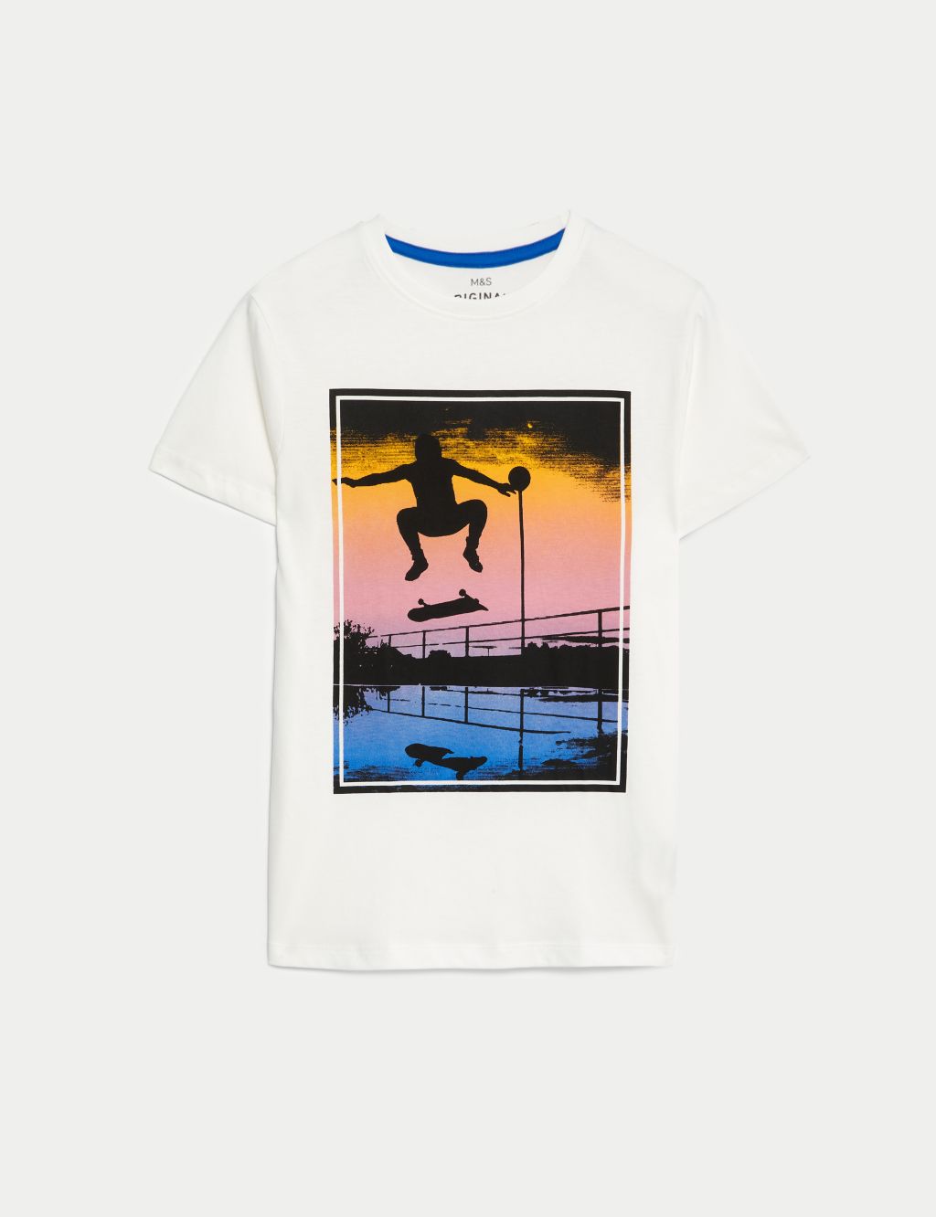 Pure Cotton Skate Print T-Shirt (6-16 Yrs)