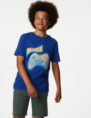 Pure Cotton Game Controller T-Shirt (6-16 Yrs)