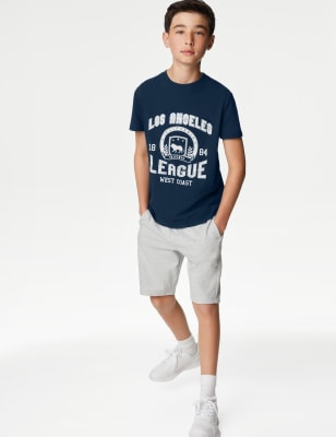 

Boys M&S Collection Pure Cotton Los Angeles T-Shirt (6-16 Yrs) - Indigo, Indigo