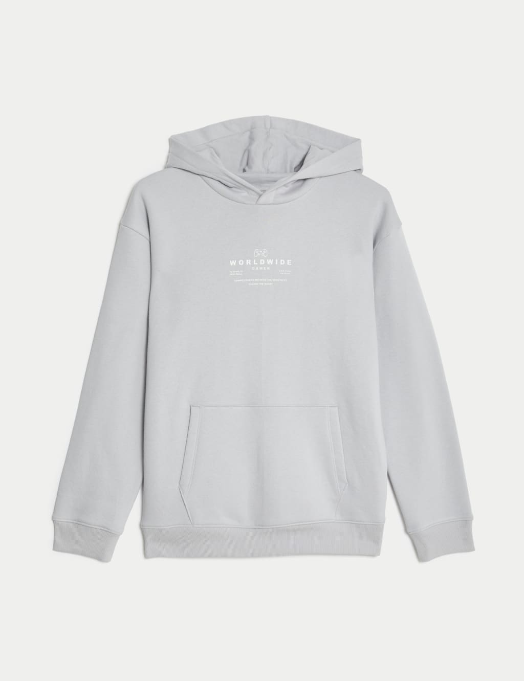 Cotton Rich Gaming Slogan Hoodie (6-16 Yrs) image 2