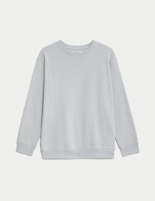 

Boys,Unisex,Girls M&S Collection Cotton Rich Sweatshirt (6-16 Yrs) - Pearl Grey, Pearl Grey