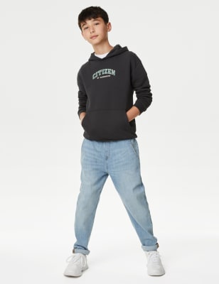 

Boys,Unisex,Girls M&S Collection Cotton Rich Slogan Hoodie (6-16 Yrs) - Carbon, Carbon