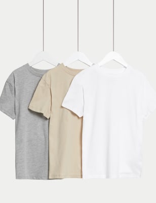 3pk Cotton Rich T-Shirts (6-16 Yrs) - SE