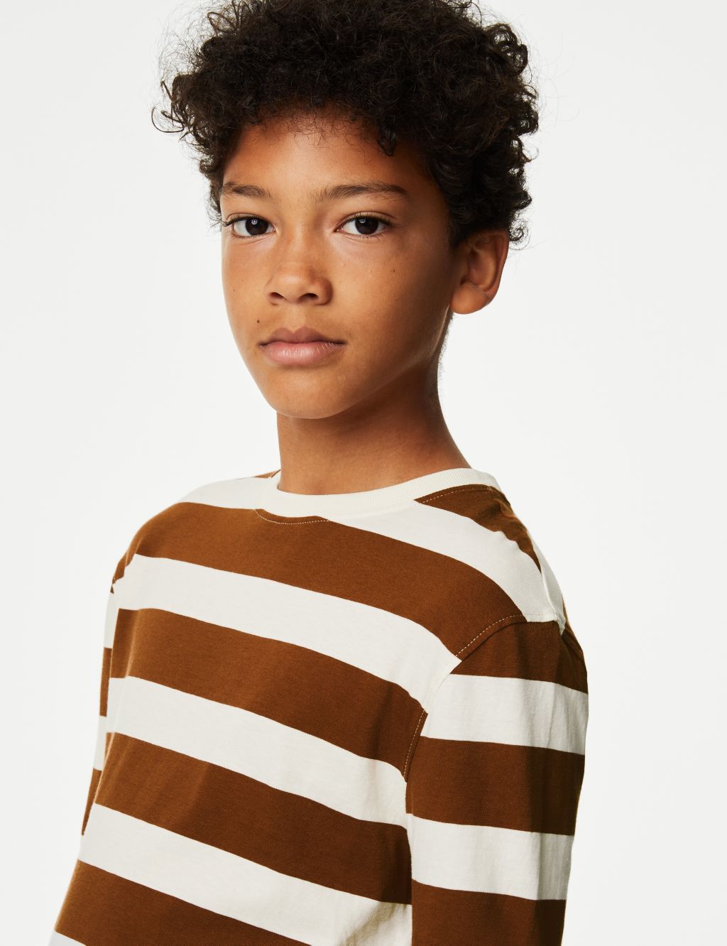 3pk Pure Cotton Striped Tops (6-16 Yrs) image 3
