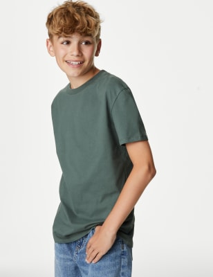3pk Cotton Rich Plain T-Shirts (6-16 Yrs)