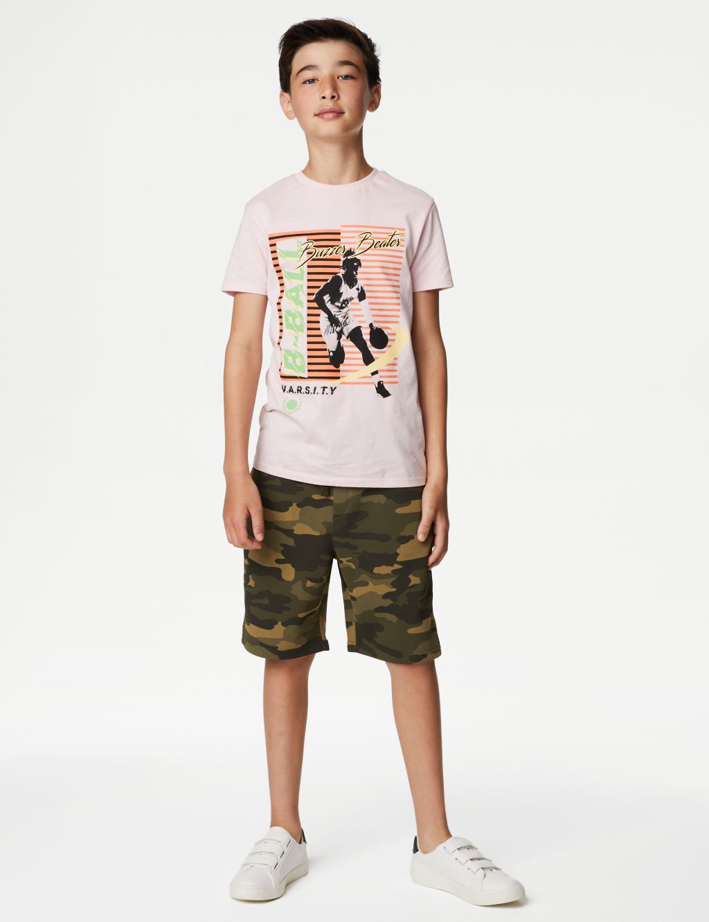 Cotton Rich Camouflage Shorts (6-16 Yrs) image 1