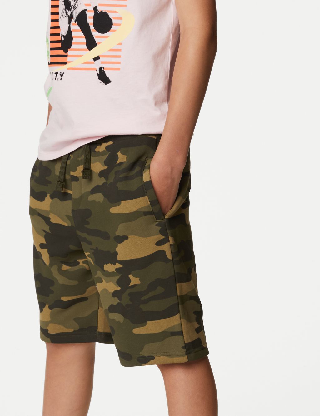 Cotton Rich Camouflage Shorts (6-16 Yrs) image 2