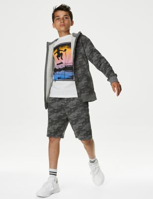 Cotton Rich Camouflage Shorts (6-16 Yrs)