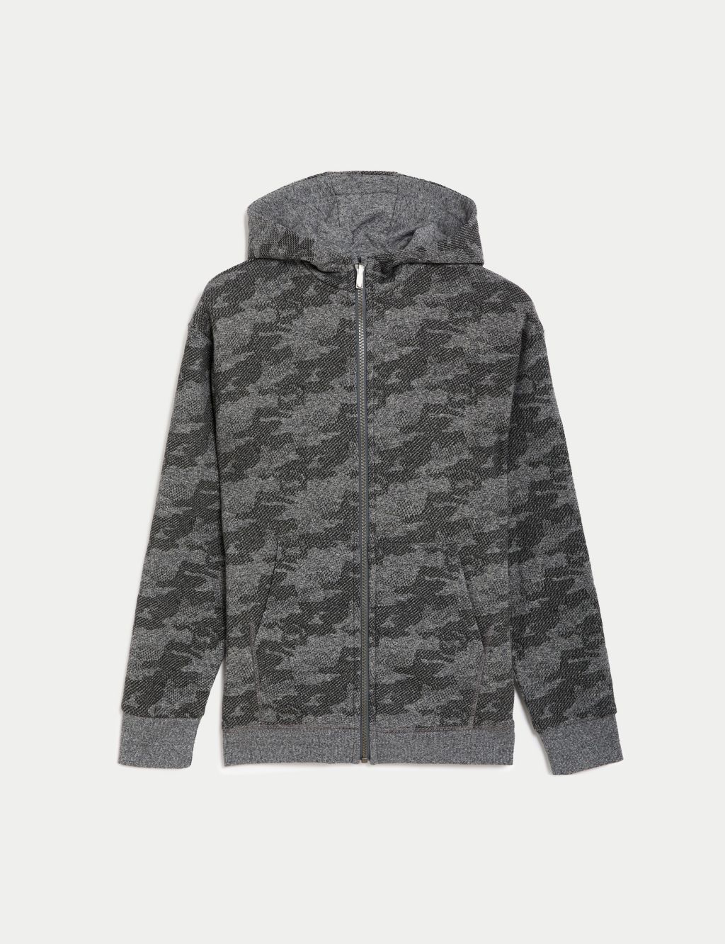 Cotton Rich Patterned Zip Hoodie (6-16 Yrs) image 2
