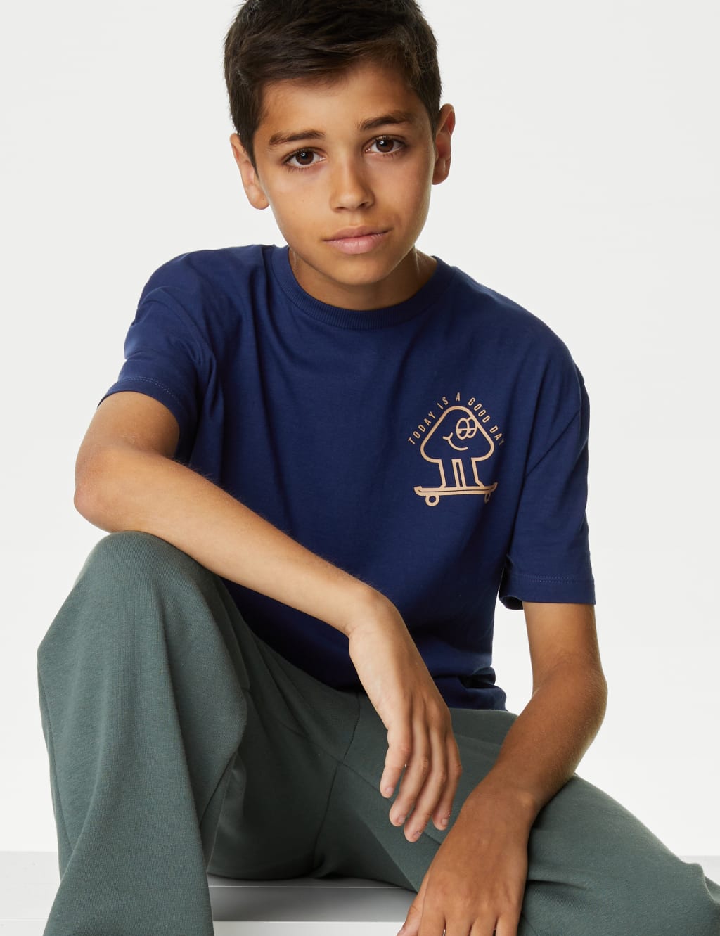 Pure Cotton Skate Graphic T-Shirt (6-16 Yrs) image 1
