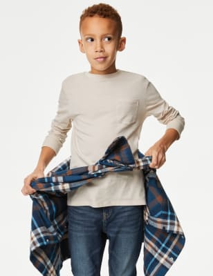 

Boys M&S Collection Pure Cotton Top (6-16 Yrs) - Calico, Calico