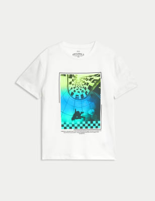 

M&S Collection Camiseta 100% algodón con estampado de parkour (6-16 años) - White, White