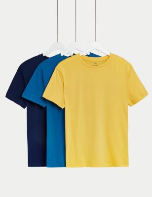 3pk Pure Cotton T-Shirts (6-16 Yrs)