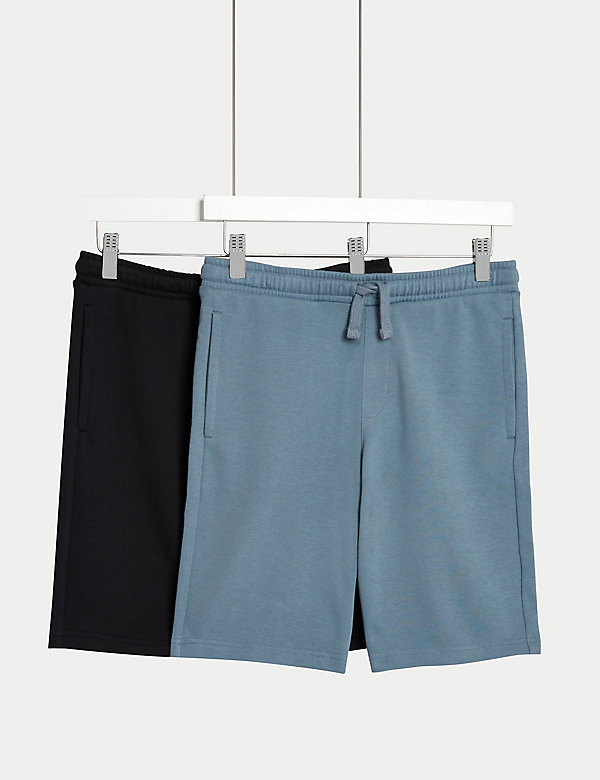 2pk Cotton Rich Shorts (6-16 Yrs) - DK