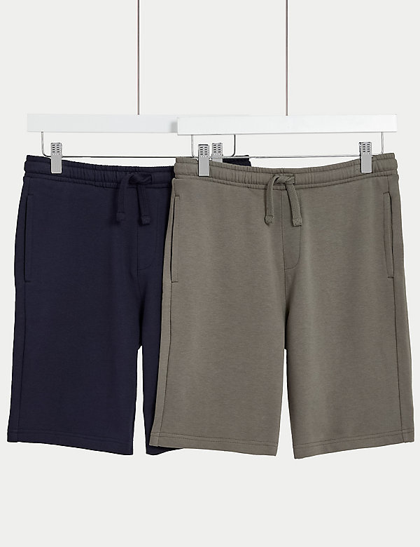2pk Cotton Rich Shorts (6-16 Yrs) - DK