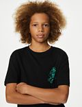 纯棉篮球图案 T 恤（6-16 岁）
