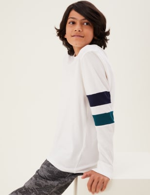 

Boys M&S Collection Pure Cotton Armband Sweatshirt (6-16 Yrs) - White, White