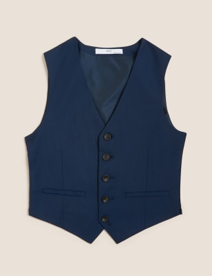 

Boys M&S Collection Mini Me Suit Waistcoat (2-16 Yrs) - Indigo, Indigo