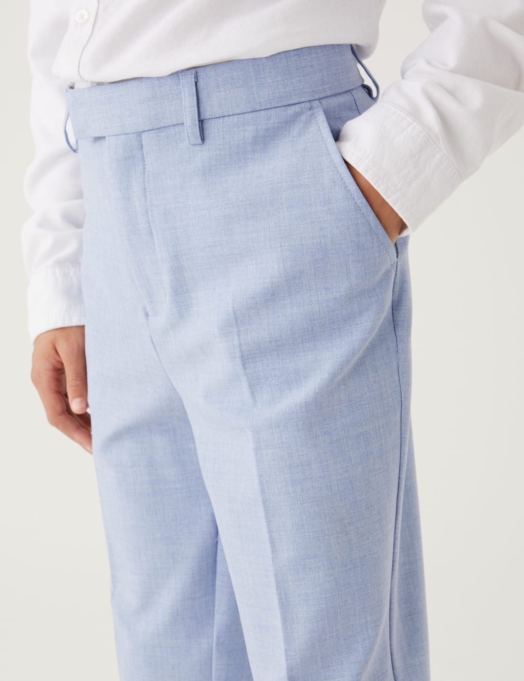 Mini Me Slim Leg Suit Trousers (6-16 Yrs) image 5