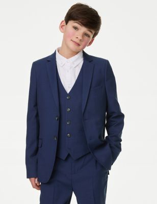 M&S Boy's Mini Me Suit Jacket (2-16 Yrs) - 7-8 Y - Indigo, Indigo
