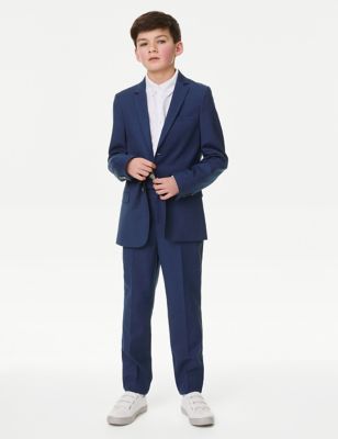 M&S Boys Mini Me Suit Trousers (6-16 Yrs) - 6-7 Y - Indigo, Indigo