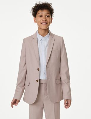M&S Boy's Mini Me Suit Jacket (2-16 Yrs) - 11-12 - Dusty Pink, Dusty Pink