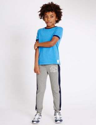 Cotton Rich Striped Joggers (3-14 Years)