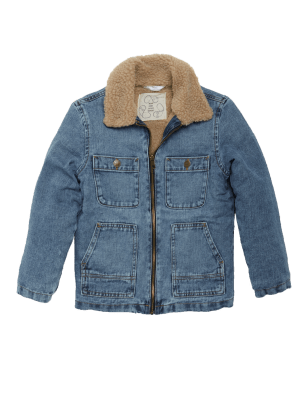 

Boys Denim Borg Lined Jacket (6-16 Yrs), Denim