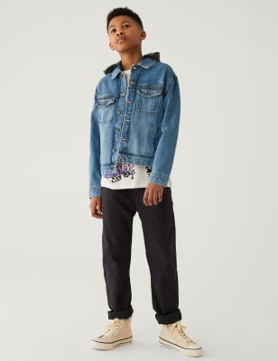 Kids oversized best sale denim jacket