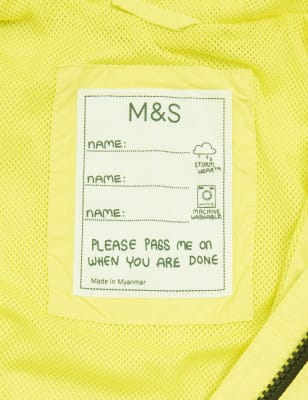 

Boys M&S Collection Stormwear™ Lightweight Hooded Windbreaker (6 - 16 Yrs) - Yellow, Yellow