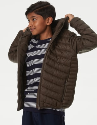 

M&S Collection Wattierte, leichte Stormwear™-Jacke (6-16 Jahre) - Brown, Brown