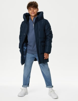 

Boys M&S Collection Stormwear™ Longline Padded Raincoat (6-16 Yrs) - Navy, Navy
